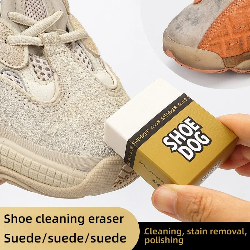 Sneaker Care Kit - Hochwertiges Wildleder-Schuhbürsten-Set mit Radiergummi und Shoedog