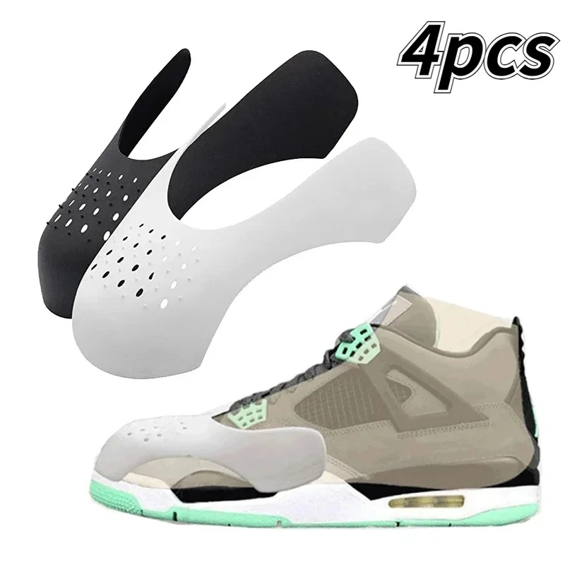 Sneaker Care Crease Protector - 2 Paar Anti-Knitter-Schuhspitzenschutz für Freizeitschuhe, Anti-Falten-Schuhkappen,